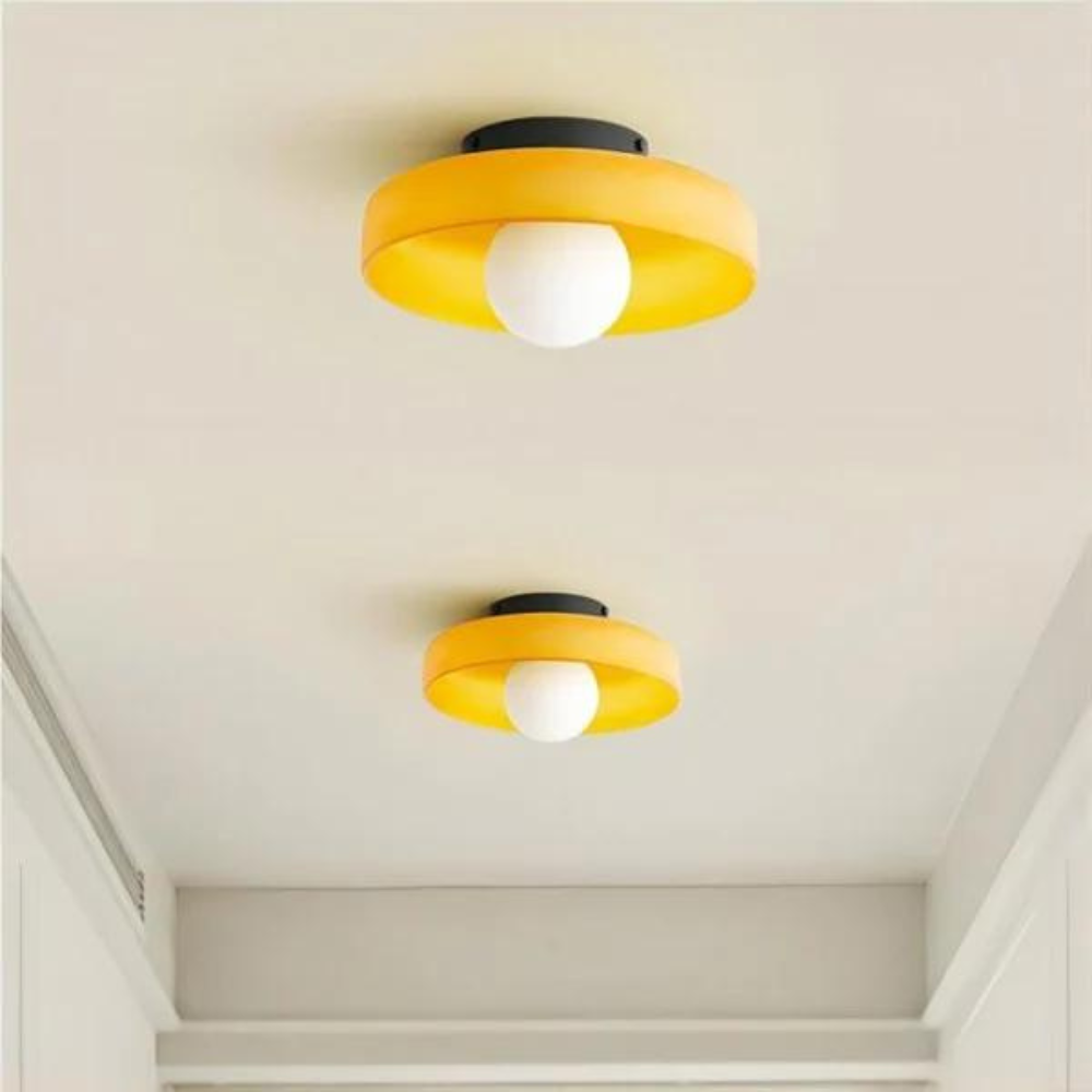 Nordic Glass Olive Disc Wand- & Deckenleuchte LED 1-Licht