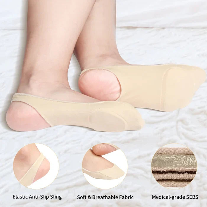 ComfortStep Socken 3 Paar | Ultradünne Socken mit Vorderfußpolstern
