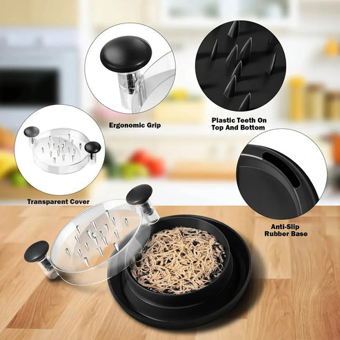 GourmetCraft Hähnchenzerkleinerer Pro | Müheloses Fleischzerkleinern für schnelle Mahlzeitenvorbereitung und Gourmetgerichte