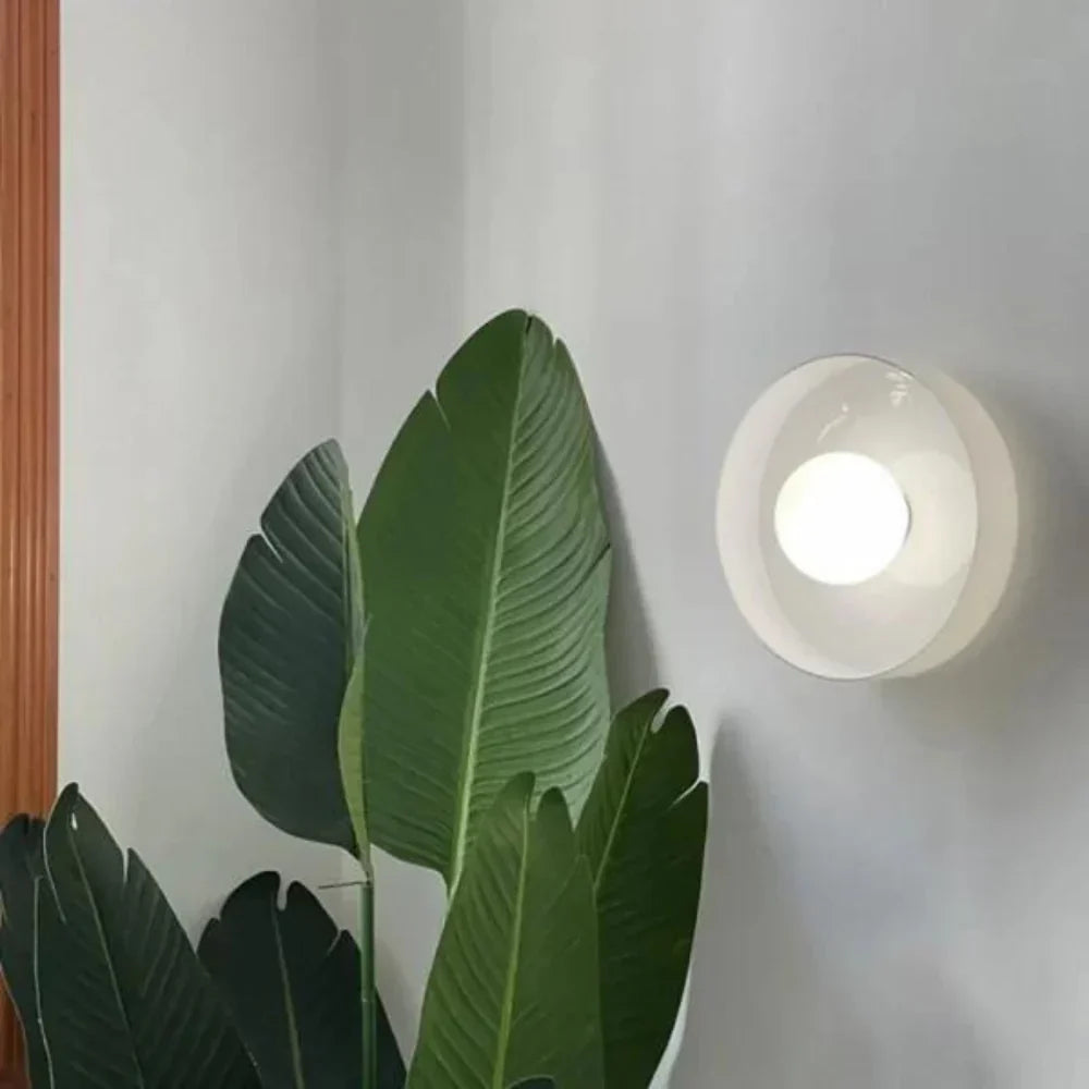 Nordic Glass Olive Disc Wand- & Deckenleuchte LED 1-Licht