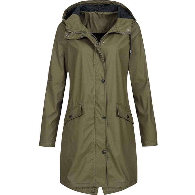 Damen Regenjacke mit Kapuze – Wasserdichte Herbstjacke
