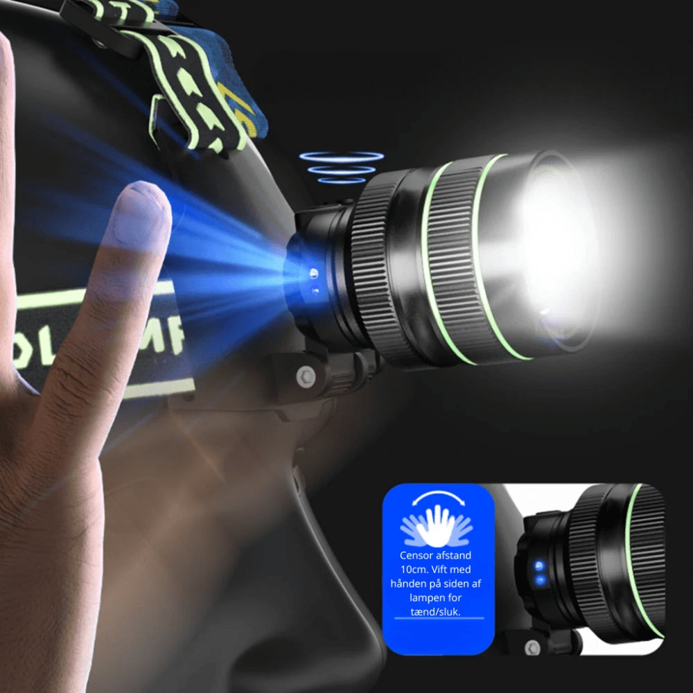 BrightTrail – 10.000 Lumen Stirnlampe mit einstellbarem Strahl und Powerbank-Funktion