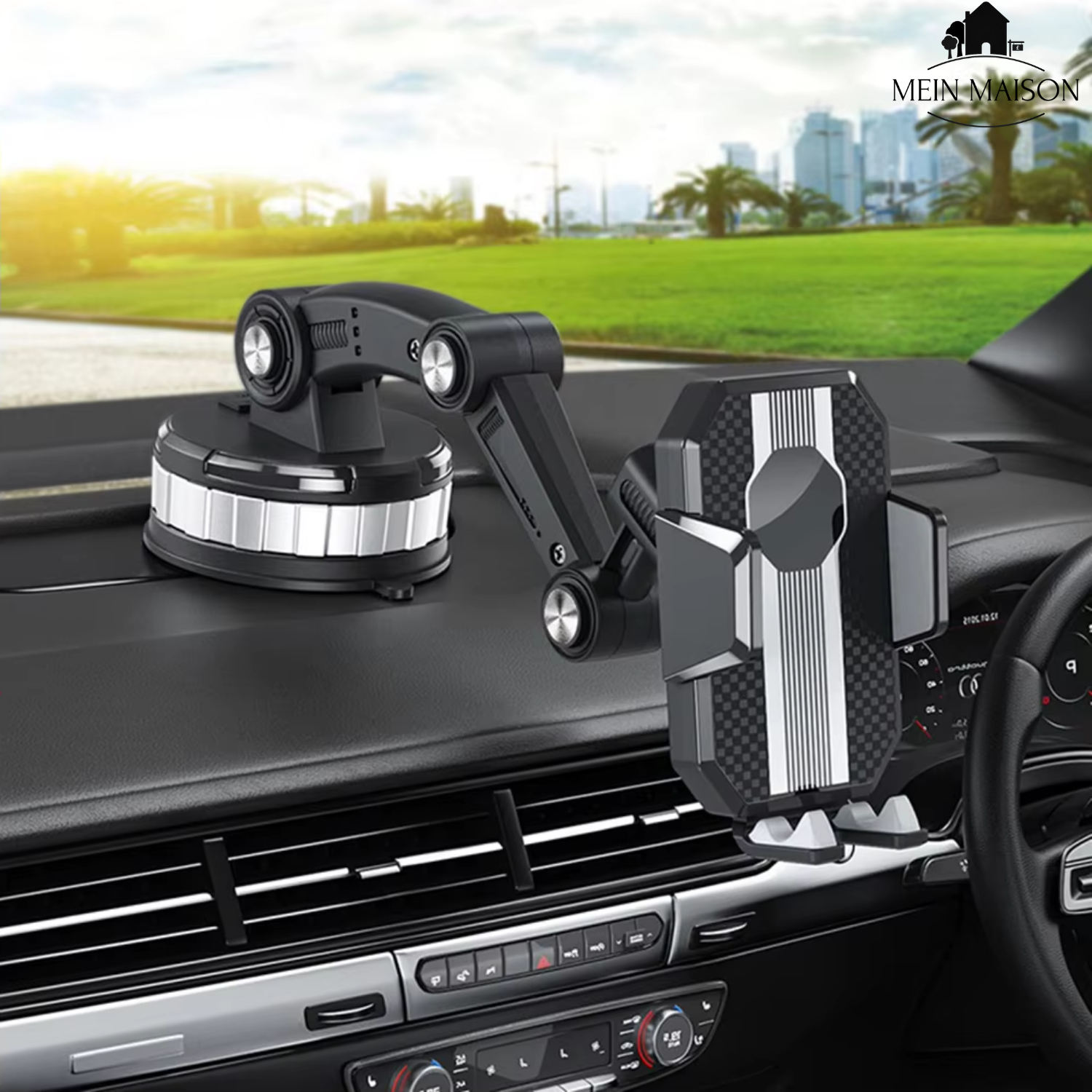 Auto GripTech Handyhalter mit Starker Saugnapf und 360° Rotation
