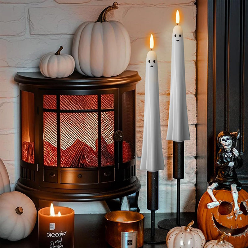 Spuklicht Halloween | Fernbedienbares 3D-Flammenlicht für gespenstische Atmosphäre