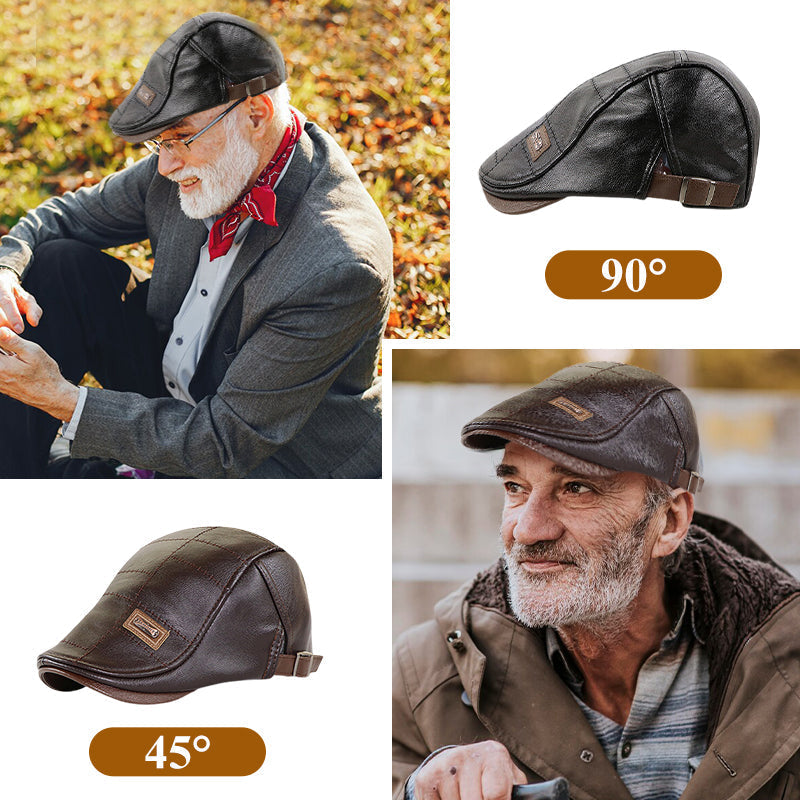 ElderLux Plüsch Leder Baret | Gemütliche Eleganz für ein warmes Wintererlebnis