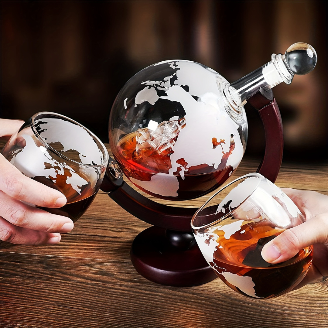 AtlasWhisk | Whiskey Globe Set Premium Trinkglas für Enthusiasten