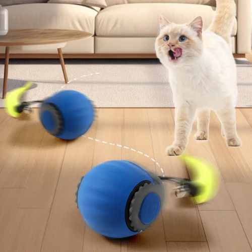 PurrPlay Interaktive Rollende Kugel | Schlauer Spaß für Ihre pelzigen Freunde