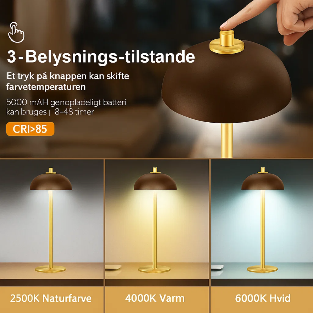 DazzleLite Drahtlose Tischlampe mit Touch-Bedienung