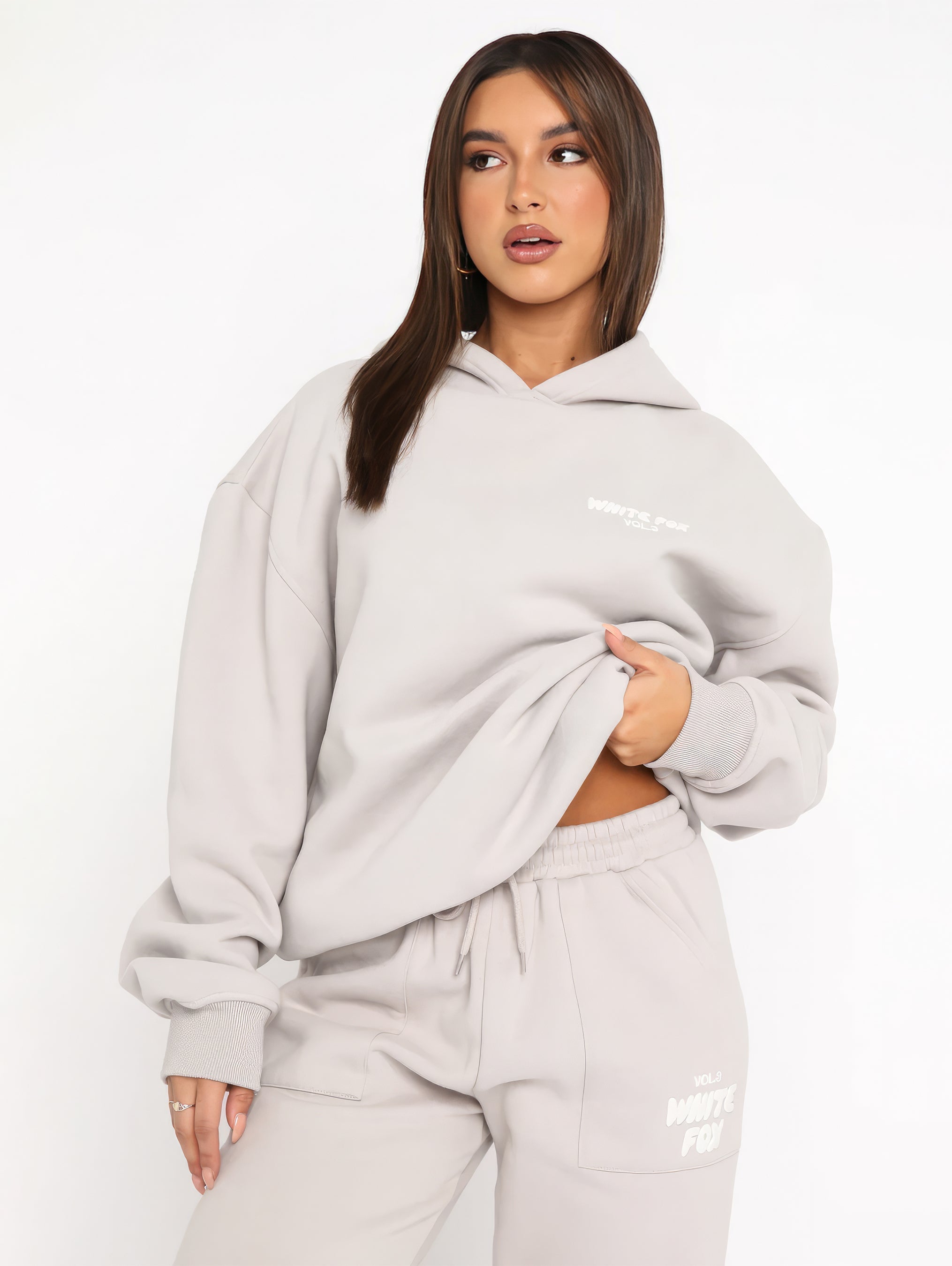 Vanio | Damen WhiteFox Trainingsanzug mit Kapuze