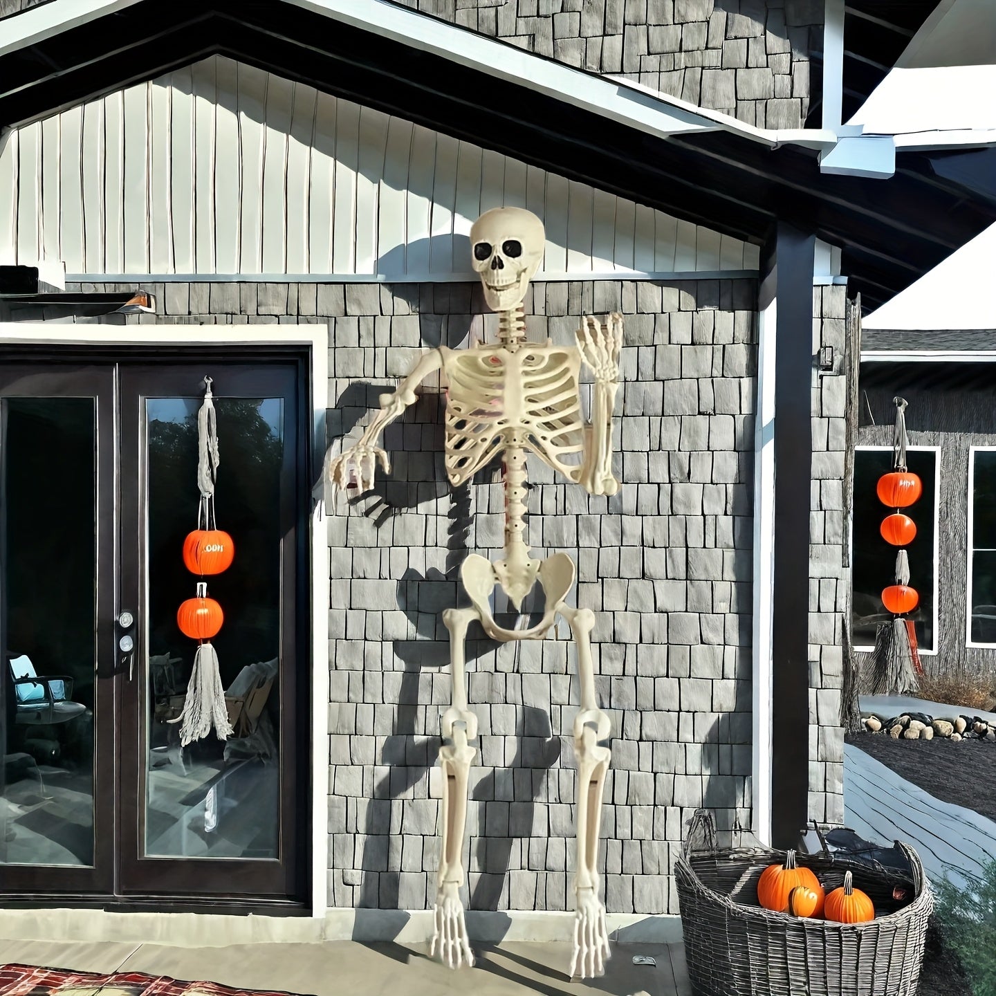 Riesige 6 Ft Halloween Skelett Dekoration | Poseierbar Für Draußen