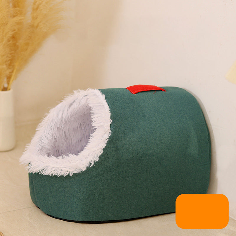CozyNest Tierhöhle Bett | Warmer und bequemer Rückzugsort für Ihren pelzigen Freund