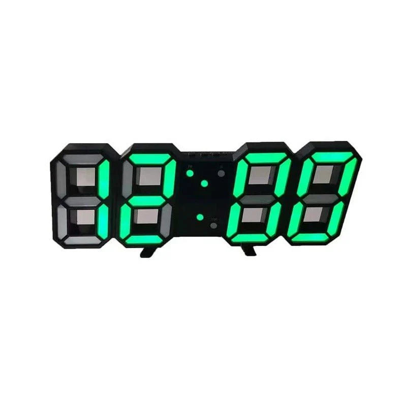 TimeGlow 3D LED Wanduhr – Digitale Uhr mit Einstellbarer Beleuchtung