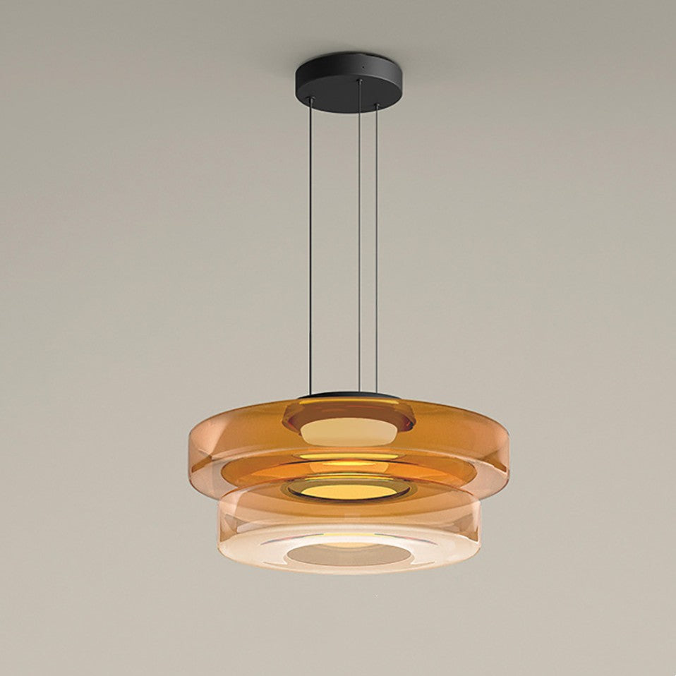 Glas Pendelleuchte im Bauhaus-Stil