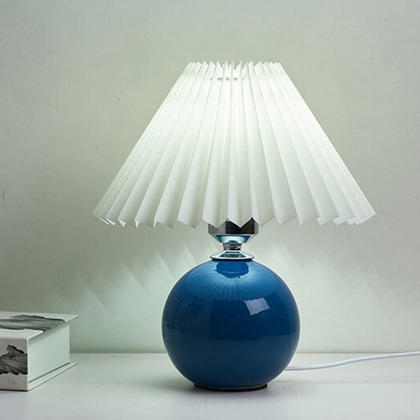 Nordic Ceramic Pleated Table Light | 1-Lampe