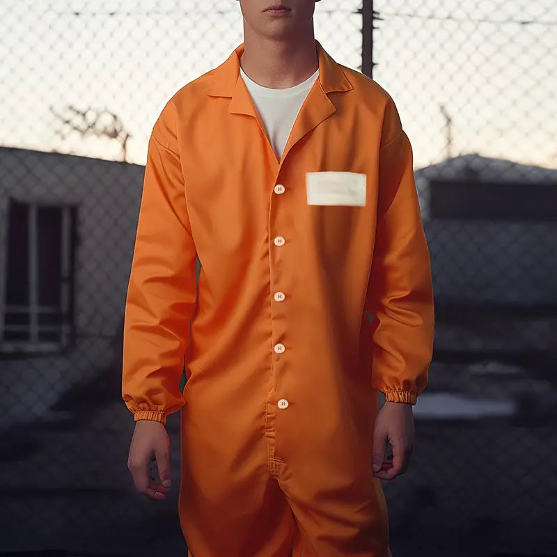 Jailbreak - Erwachsenen Gefangenen Kostüm - Polyester Cosplay Outfit für Festlichkeiten und Karneval