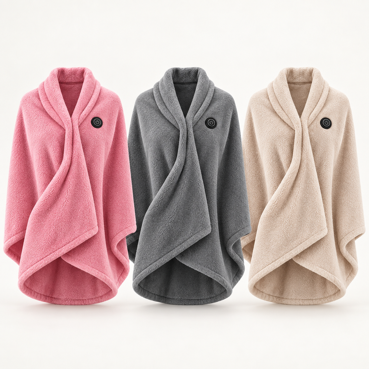 Elektrische beheizte Decke Poncho – 3 Wärmegrade