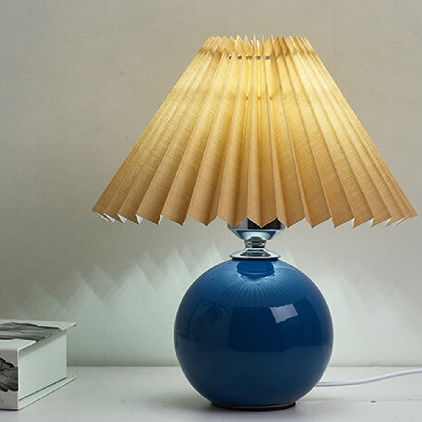 Nordic Ceramic Pleated Table Light | 1-Lampe