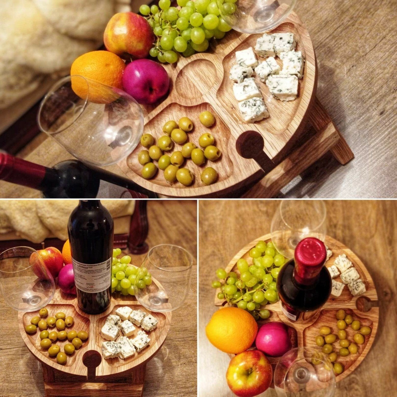GourmetElegance Snackbrett-Organizer | Stilvoller Organizer für Wurstwaren und Käse