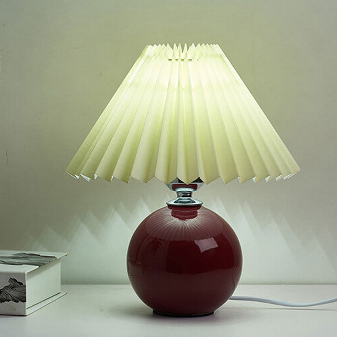 Nordic Ceramic Pleated Table Light | 1-Lampe