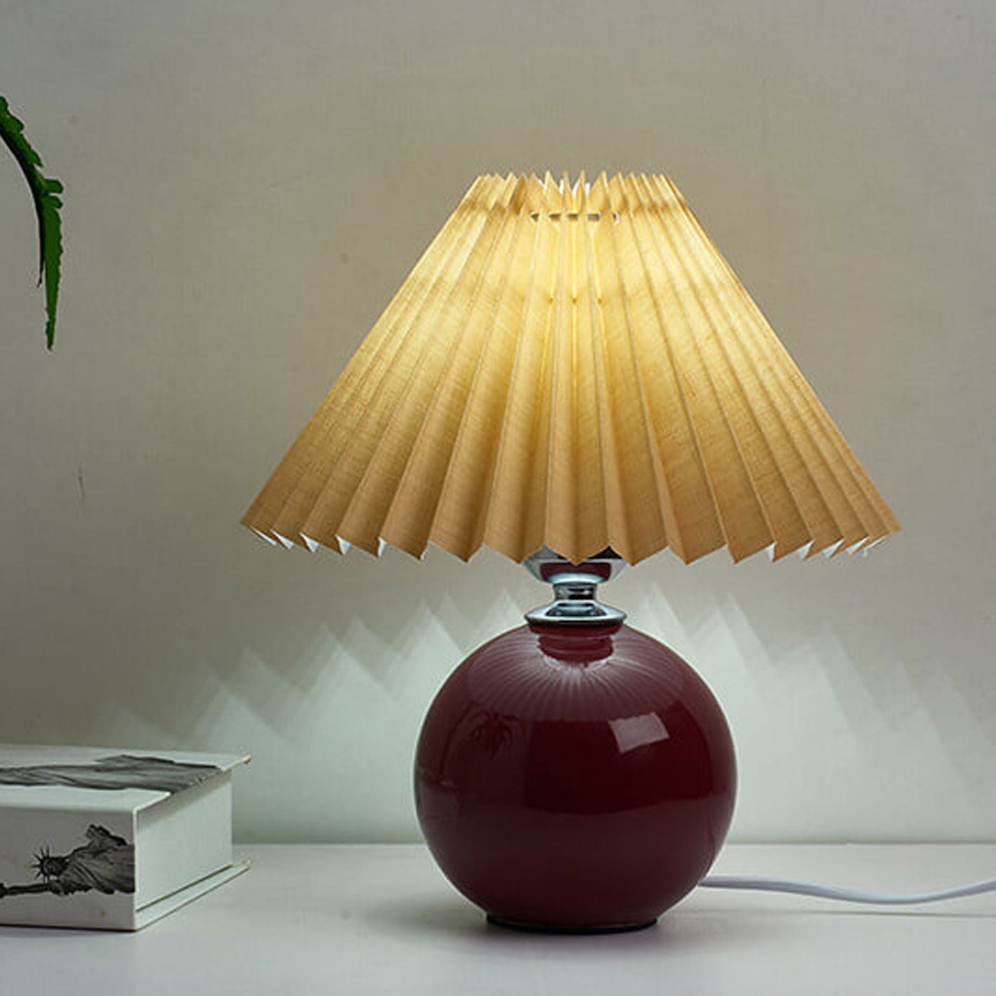 Nordic Ceramic Pleated Table Light | 1-Lampe