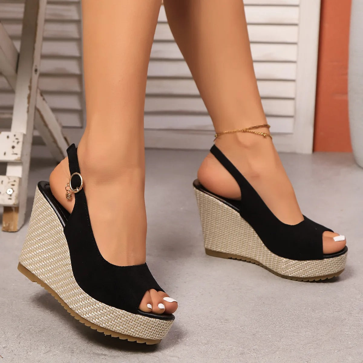Audrey - Elegante Schwarze Absatzsandalen für Damen
