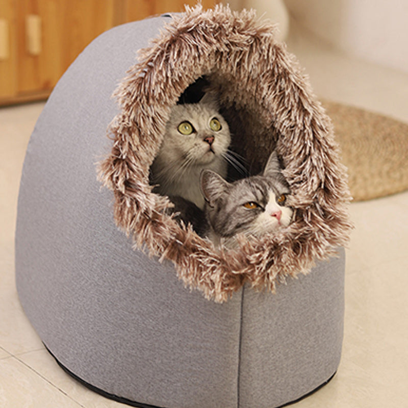 CozyNest Tierhöhle Bett | Warmer und bequemer Rückzugsort für Ihren pelzigen Freund
