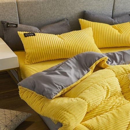 Dickes Cord-Velours Bettwäsche-Set