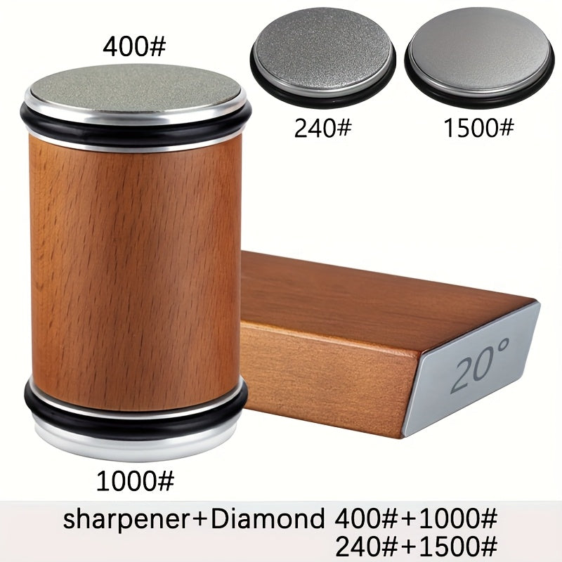 EdgeCraft DuoSharp Schleifsteinsatz mit Magnetischer Halterung für Winkel von 15° und 20° für Holz und Metall