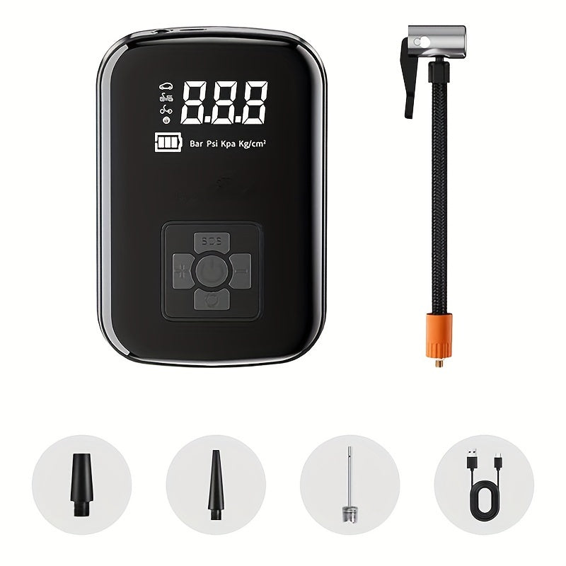 AirPump Pro - Tragbarer Luftkompressor mit Digitalanzeige & LED-Licht