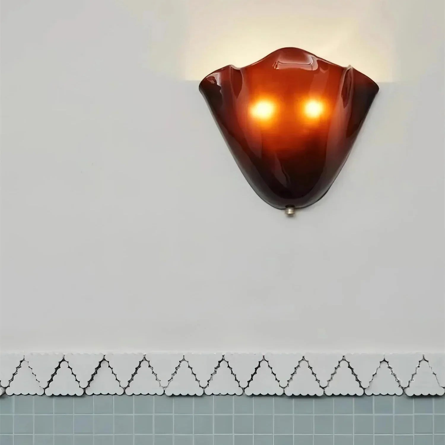 Retro Buntglas Rock Muschel Wandlampe LED 1-Licht