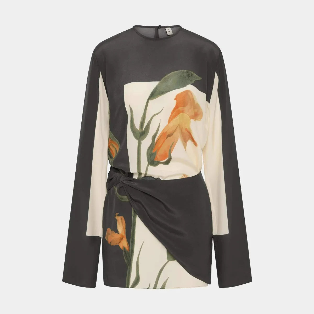 FloraTwist Mini-Cocktailkleid | Elegantes Blumenmuster für stilvolle Anlässe