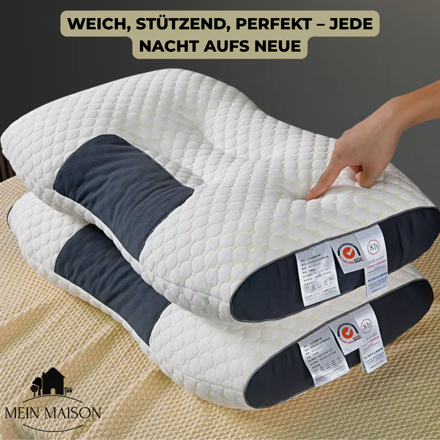 Ergonomisches Nackenkissen Memory-Schaum Atmungsaktives Kontur
