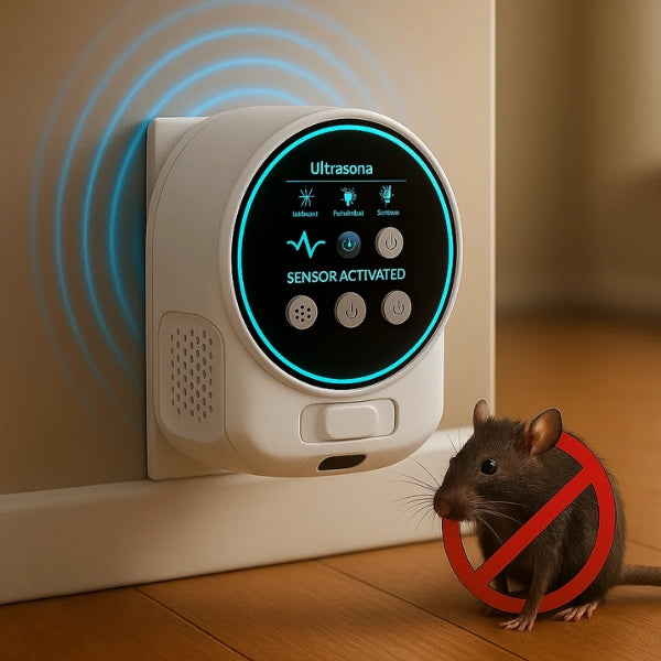 Leiser Plug-In Ultraschall-Rattenvertreiber für Innen- oder Außenbereich 3200 Quadratfuß