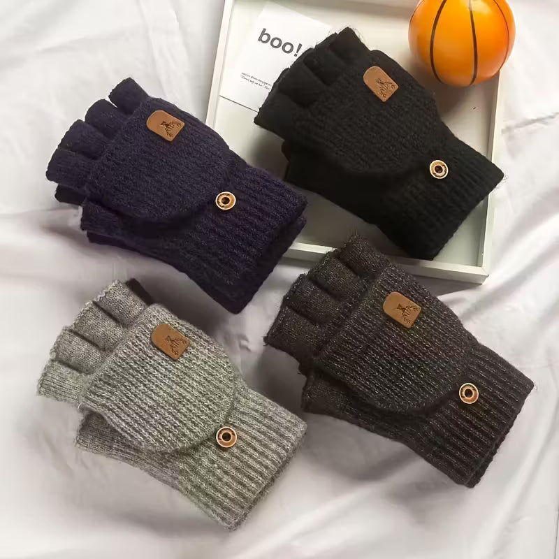 Herren WinterPro Fingerlose Handschuhe – Dick, Warm und Bequem