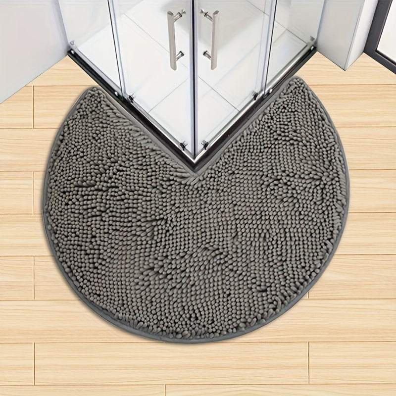 Rond LuxeChen Badmat Ultra-Weich Chenille – Rutschfest & Schnell Trocknend