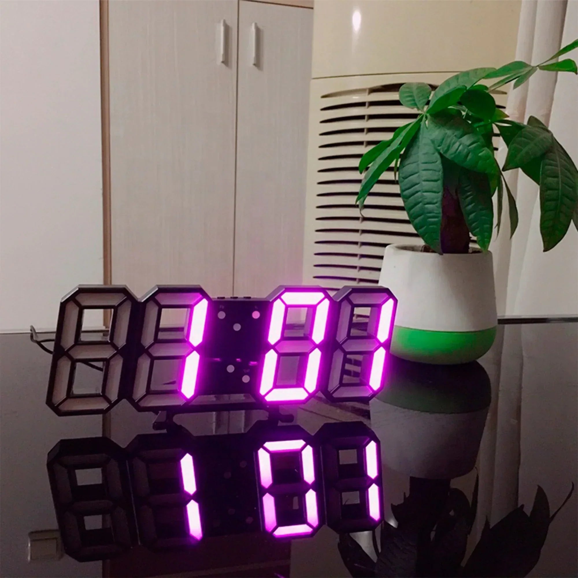 Digitale 3D LED Wanduhr – Modernes Design mit Dimmfunktion und optimaler Sichtbarkeit