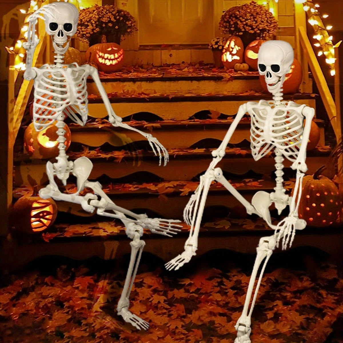 Riesige 6 Ft Halloween Skelett Dekoration | Poseierbar Für Draußen