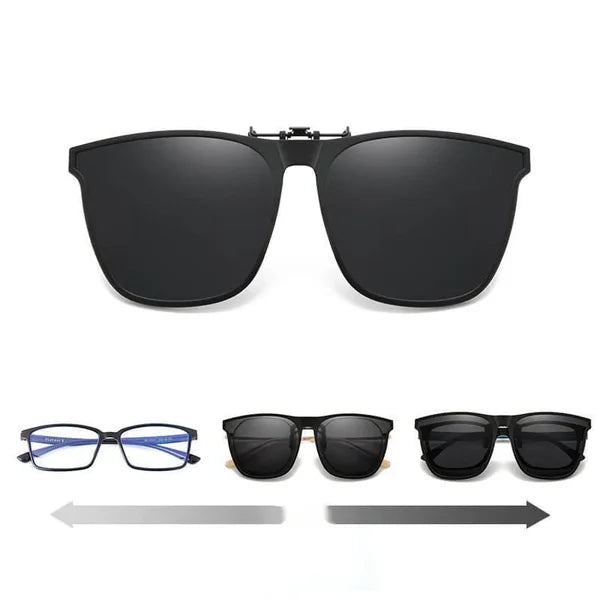SunGuard | Verwandle deine normale Brille innerhalb einer Sekunde in eine stilvolle polarisierte Sonnenbrille