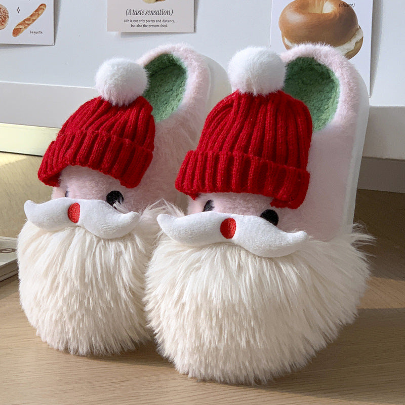 Warme Weihnachts Hausschuhe mit Weihnachtsmann Design