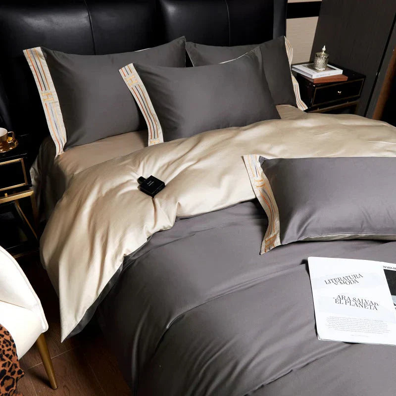 Deluxe Satin-Baumwoll Bettwäsche Set - Luxus für Ihr Schlafzimmer