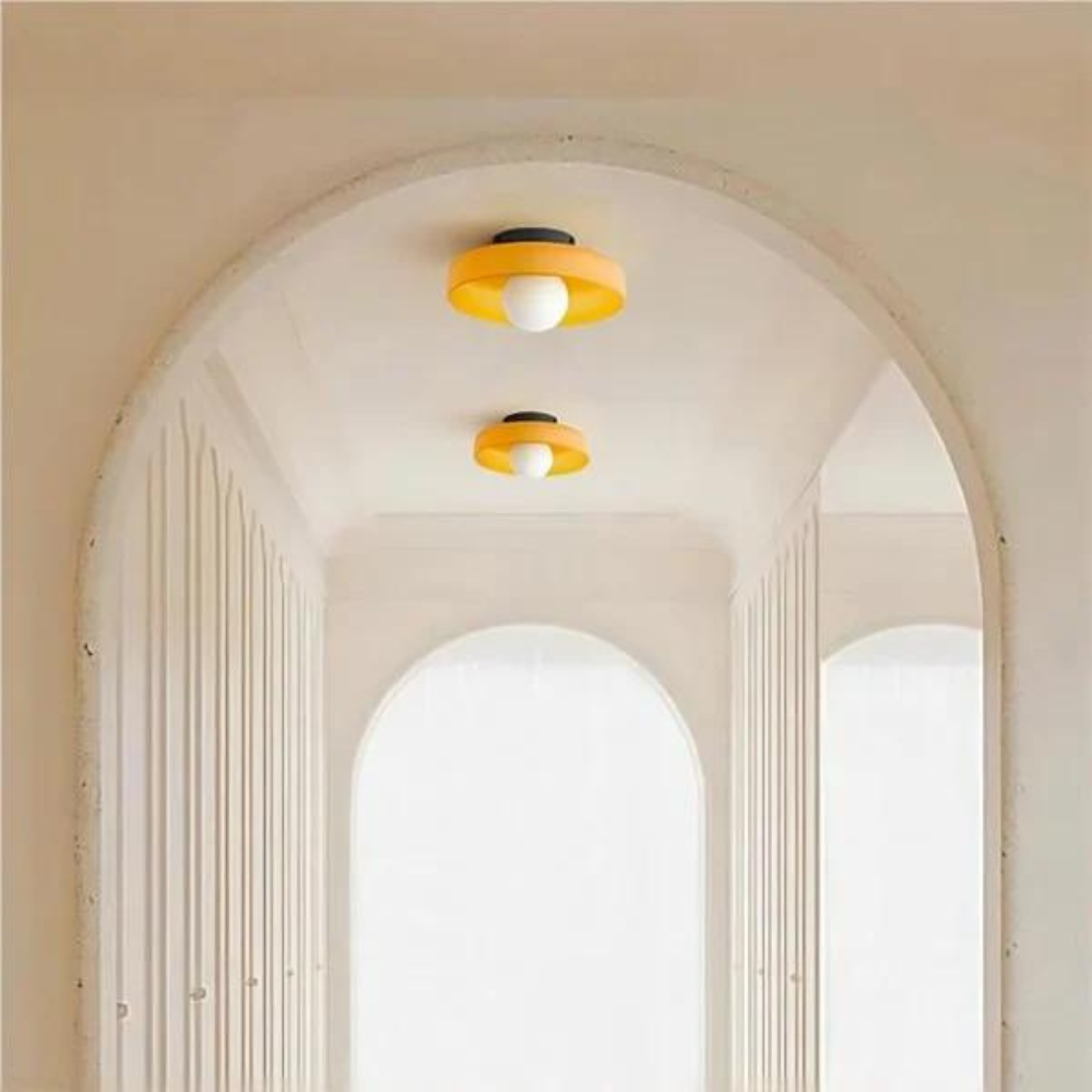 Nordic Glass Olive Disc Wand- & Deckenleuchte LED 1-Licht