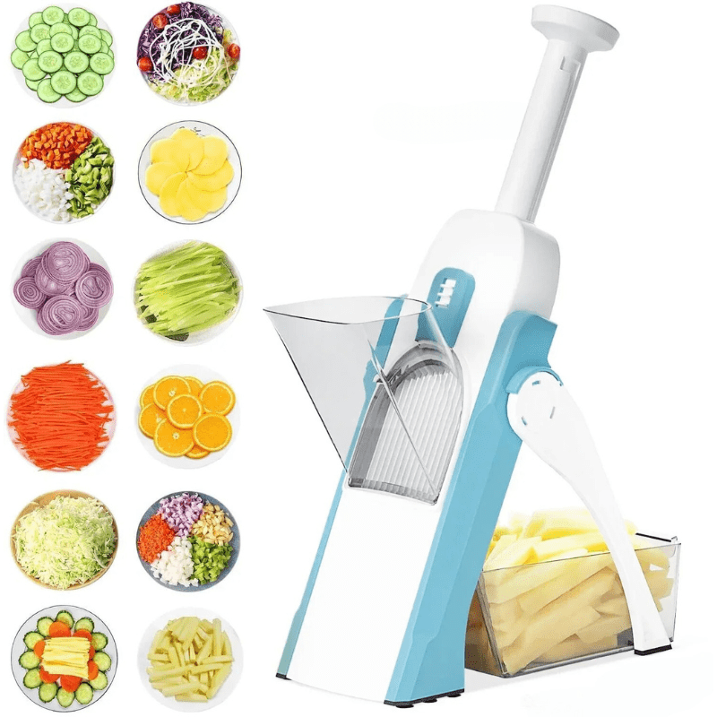 CulinaryElite Multifunktionaler Schneider | Edelstahlklingen für schnelle und präzise Schnitte