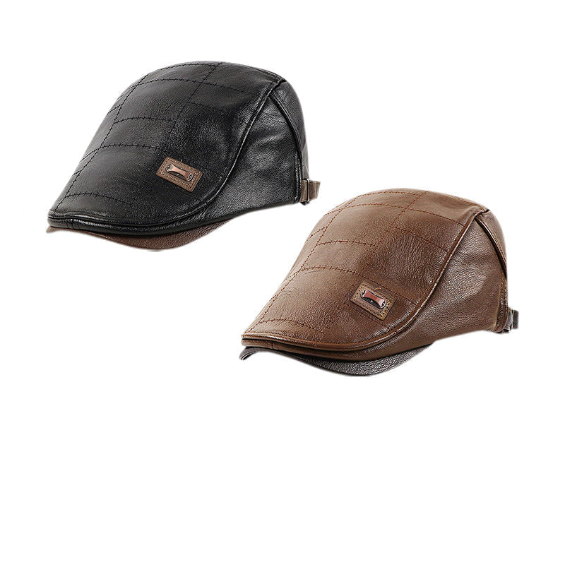 ElderLux Plüsch Leder Baret | Gemütliche Eleganz für ein warmes Wintererlebnis
