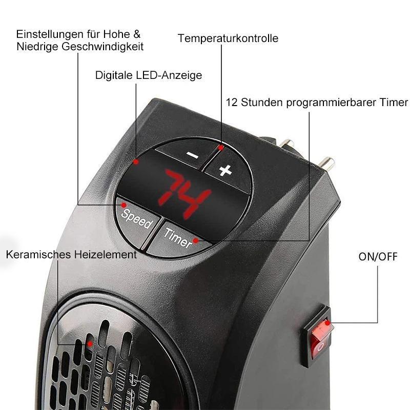Tragbarer Elektrischer Heizlüfter – Kompakte Heizung für Büro & Zuhause