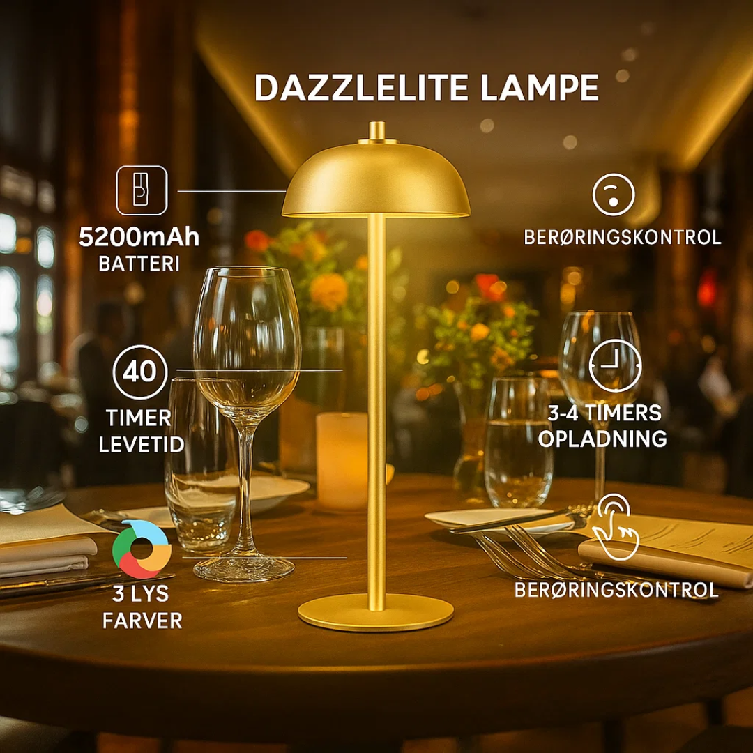 DazzleLite | Kabellose & Touchgesteuerte Tischlampe