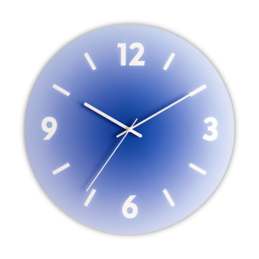 Sonnenuntergang - Design Wanduhr aus Glas