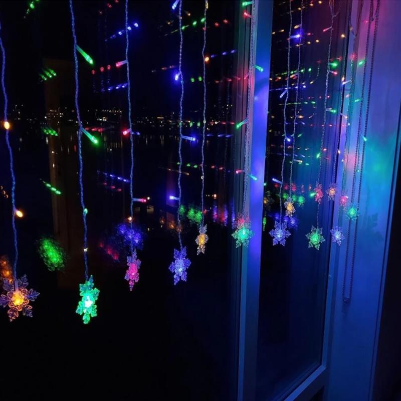 LED Weihnachtsvorhangbeleuchtung – Dekorative und Wiederverwendbare Festbeleuchtung