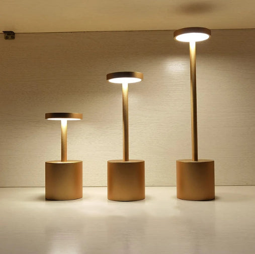 Frendorf LumaLite Wiederaufladbare Drahtlose Dimmbare LED-Tischlampe Modernes Design für Restaurants und Zuhause