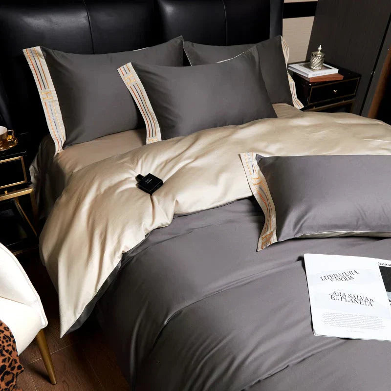Luxe Satin Baumwoll Bettwäsche Set für das Schlafzimmer