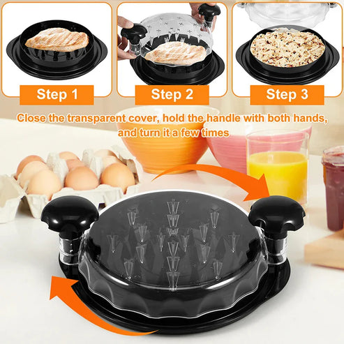 GourmetCraft Hähnchenzerkleinerer Pro | Müheloses Fleischzerkleinern für schnelle Mahlzeitenvorbereitung und Gourmetgerichte